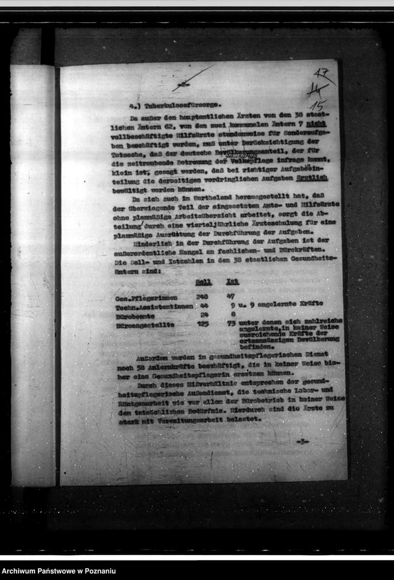 Obraz 19 z jednostki "Lageberichte der Regierungspräsidenten, Gesundheitswesen und Volkspflege"