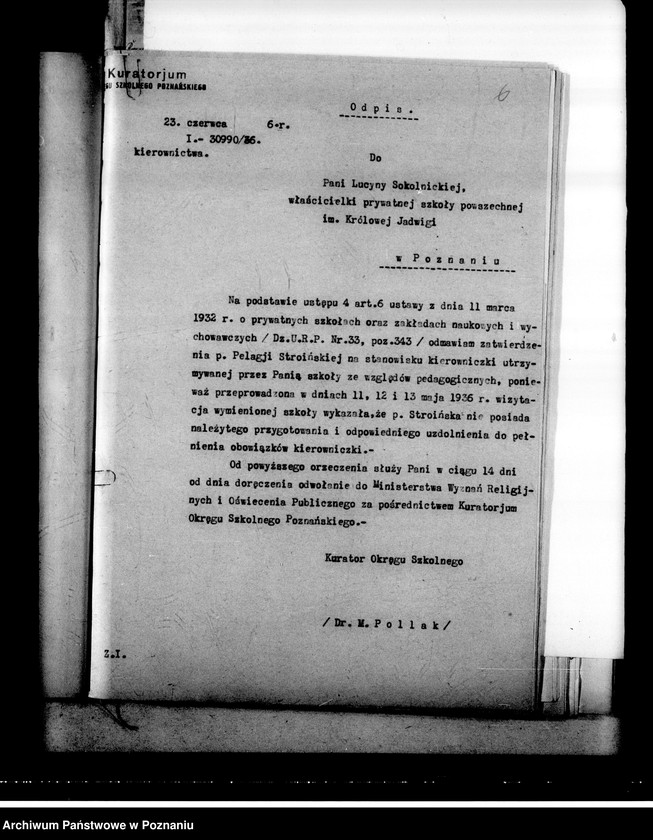 Obraz 10 z jednostki "Prywatna Szkoła Powszechna Sokolnickiej imienia Królowej Jadwigi w Poznaniu"