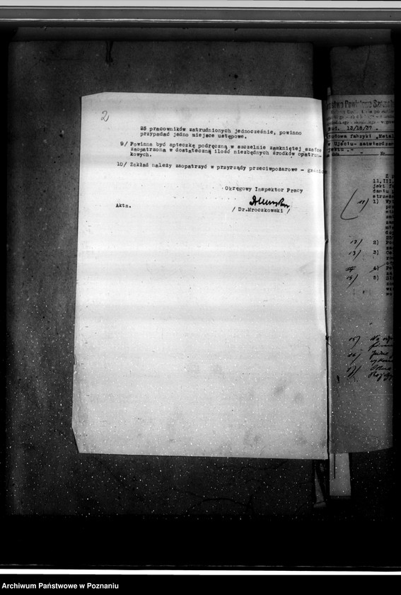 Obraz 7 z jednostki "Zatwierdzenie zakładu przemysłowego Fabryka Farb "Metalofarb" Ujście pow. chodzieski"