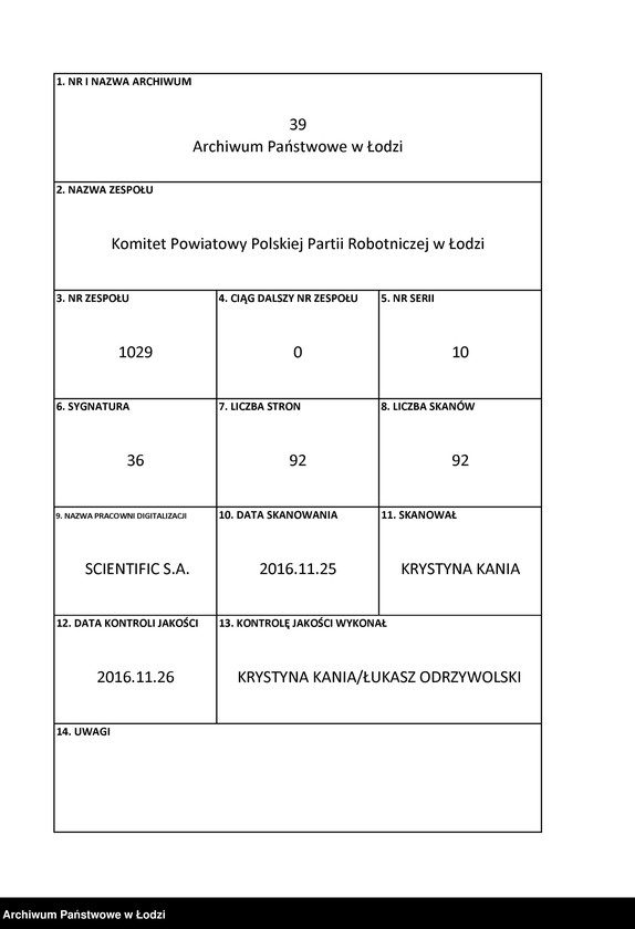 Obraz 1 z jednostki "Sprawozdania [z działalności i ankiety sprawozdawcze instruktora personalnego za lata 1945 - 1946]"