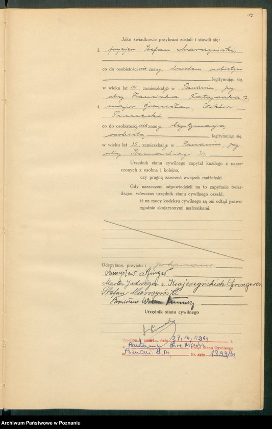 Obraz 15 z jednostki "Księga miejscowa małżeństw tom II [Rejestr główny małżeństw]"