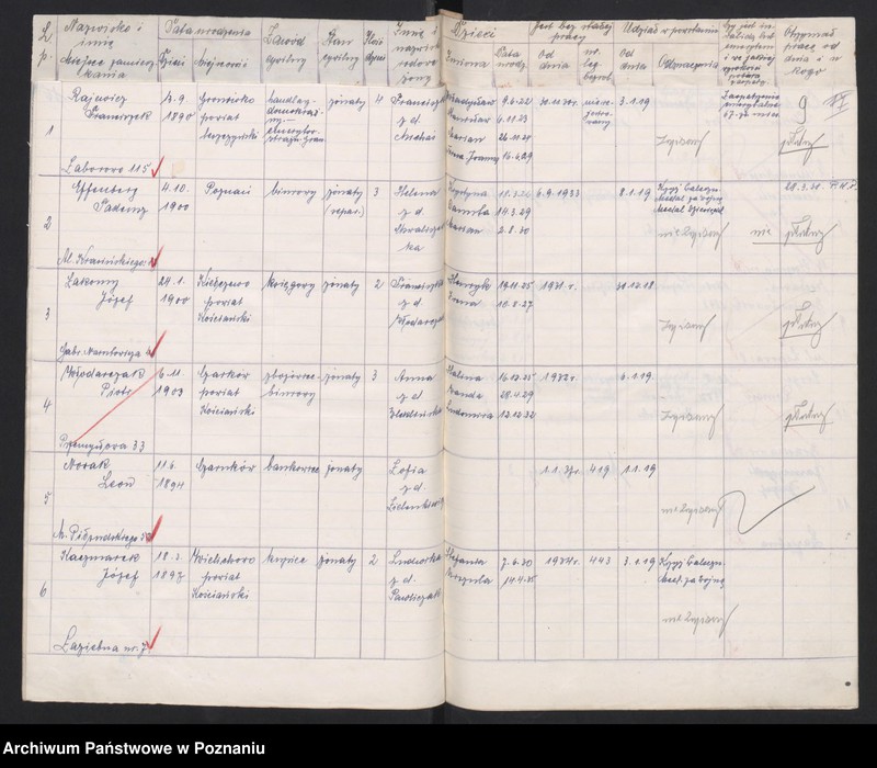 Obraz 11 z jednostki "Ewidencja bezrobotnych członków Związku Powstańców Wielkopolskich Koło Leszno."