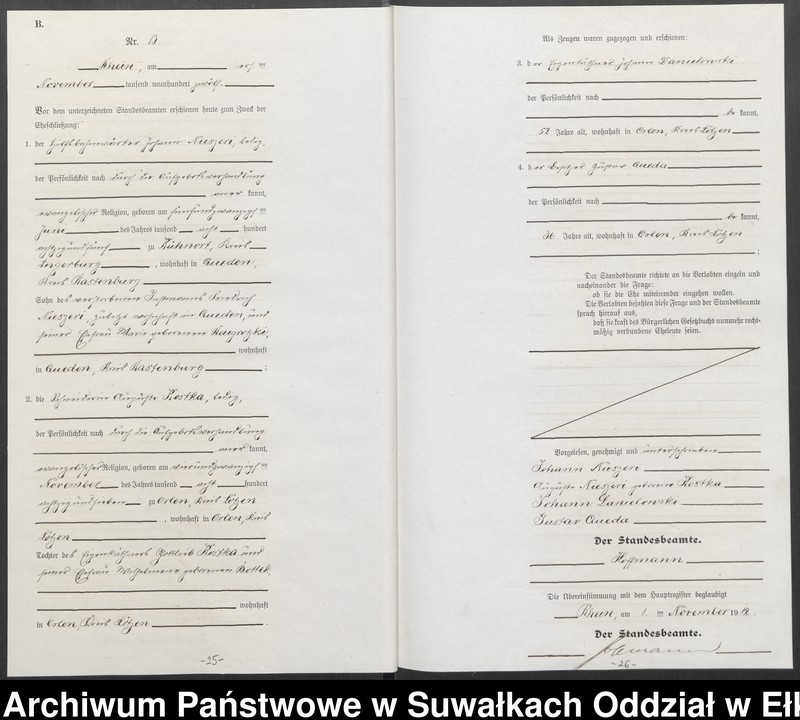image.from.unit.number "[Heirats=Neben=Register des Preussischen Standes-Amtes Orlen Kreis Lötzen]"