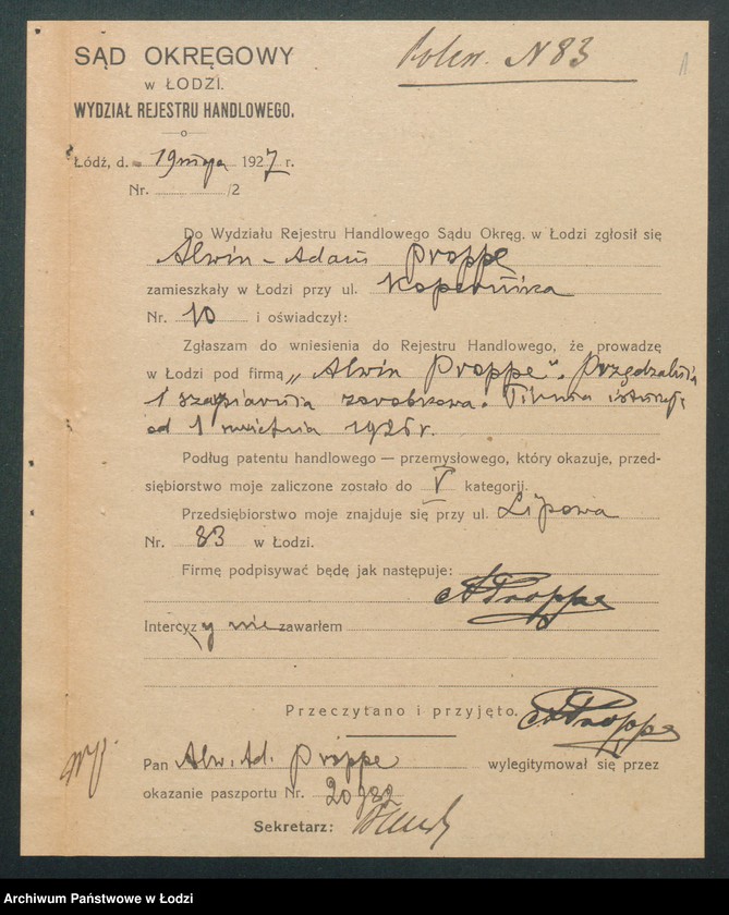 Obraz 3 z jednostki "Alwin Proppe- przędzalnia i szarparnia zarobkowa"