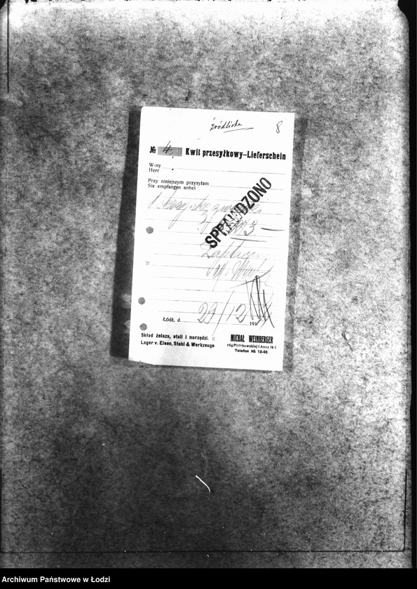 Obraz 11 z jednostki "Dowody Sekcji Budowlanej [listy płacy, rachunek za urządzanie cmentarzy i parków łódzkich]"