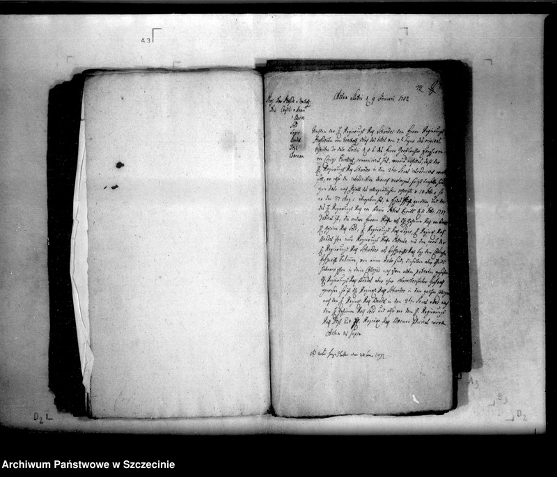 image.from.unit.number "Wegen des bei der Pommerschen Regierung bestellten Regierungsrat Andreas Johann Schweder, und von demselben in Abwesenheit des Regierungs-Vice-Präsidenten beim 2-ten Senat zuführenden Directorii."