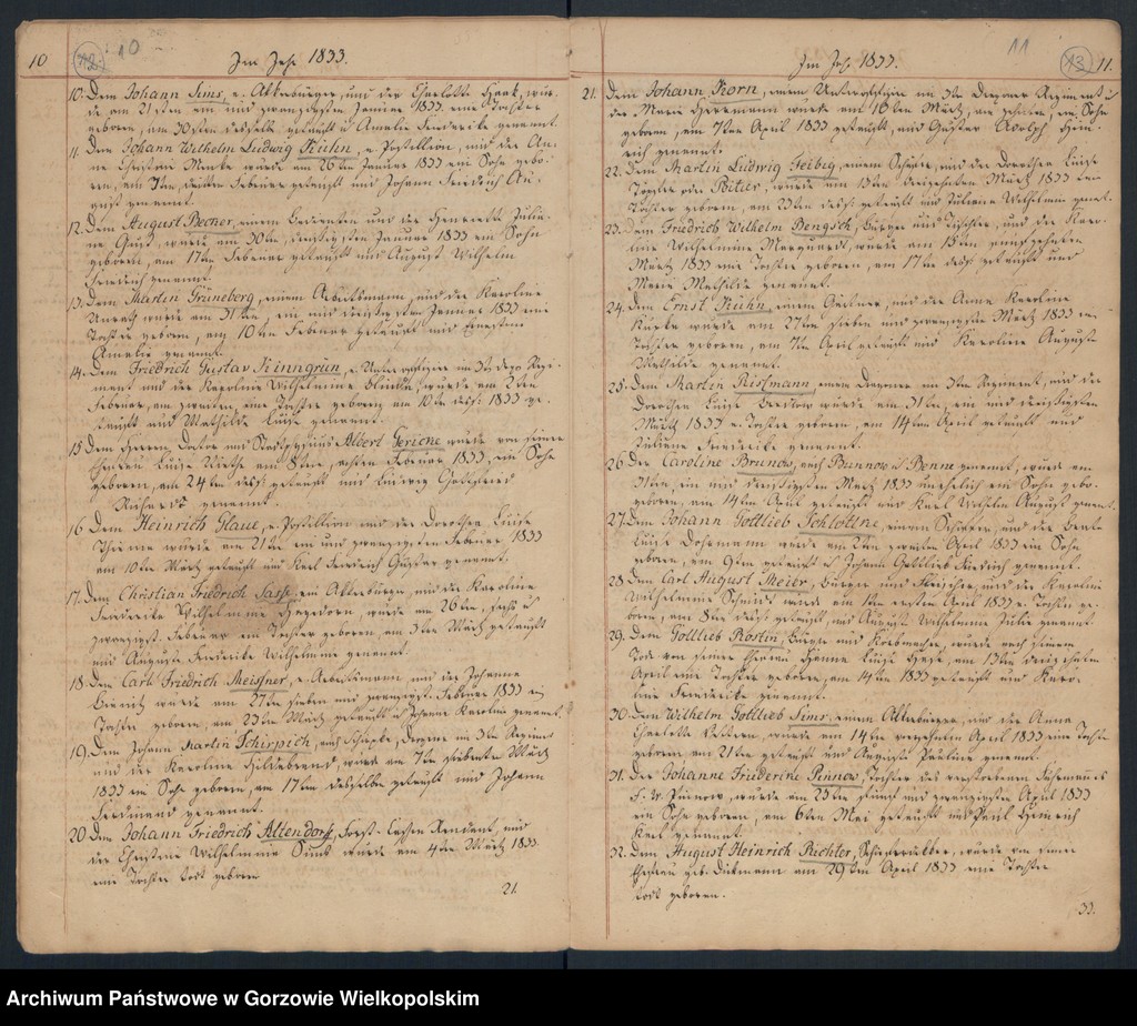 image.from.unit.number "Geborne und Copulirte in der Gemeine in Concordien Kirche zu Landsberg an der Warthe"