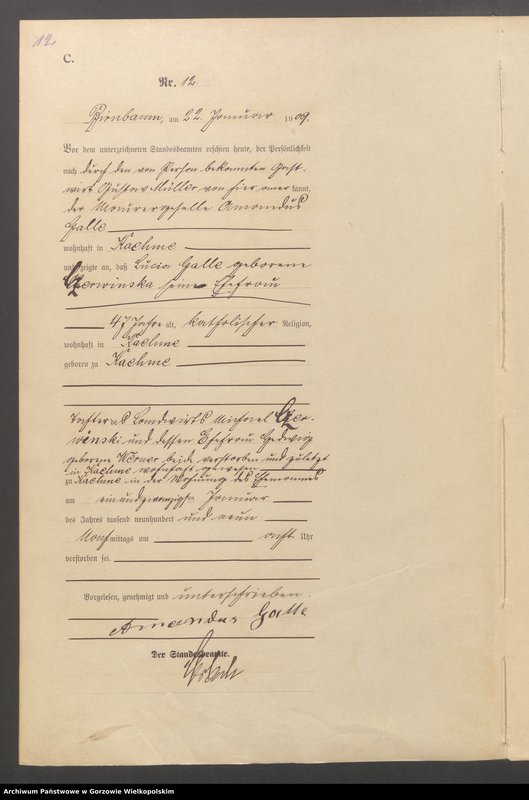 Obraz 14 z jednostki "Sterbe - Haupt - Register"