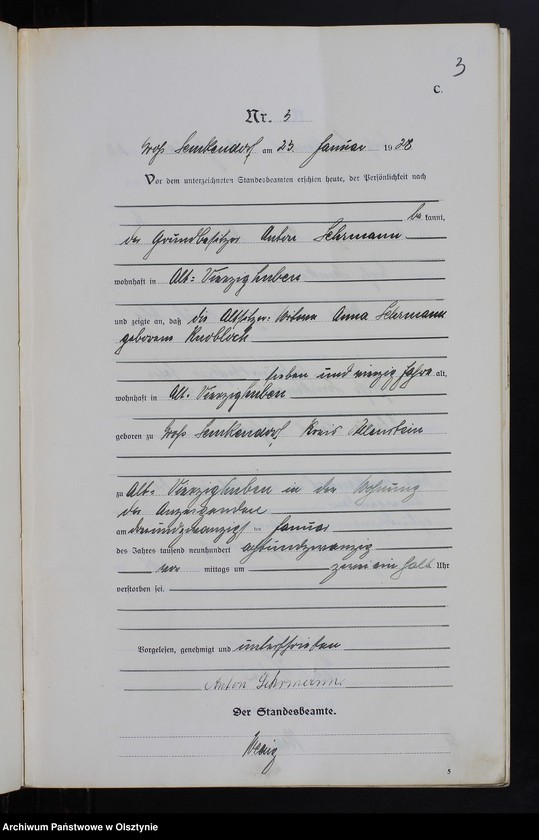 image.from.unit.number "Sterbe-Haupt-Register Nr 1-25"