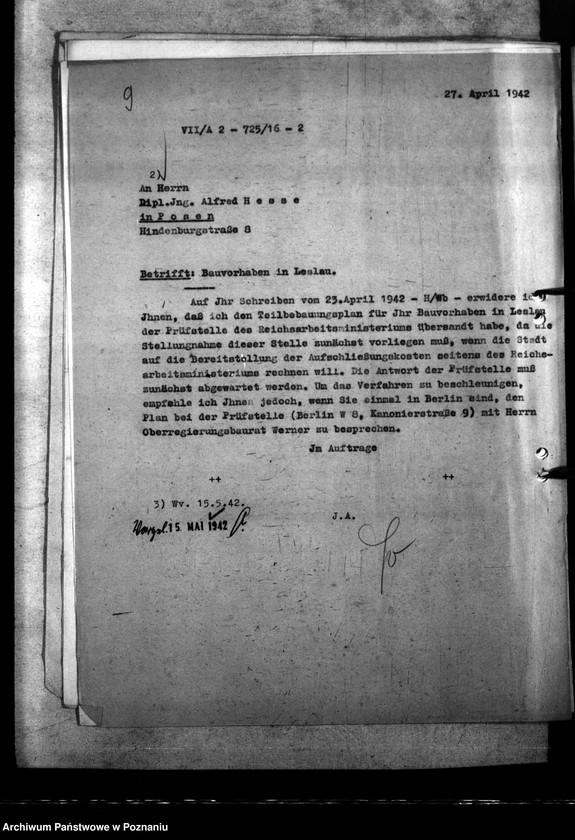 Obraz 13 z jednostki "Finanzierungshilfe. Antrag der Stadt Leslau (Włocławek)"