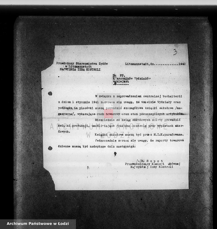 Obraz 7 z jednostki "[Okólniki wydane przez Najwyższą Izbę Kontroli]"