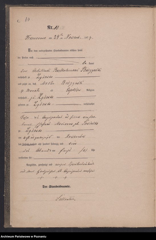 Obraz 13 z jednostki "Księga zgonów"