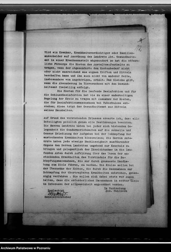 Obraz 16 z jednostki "Zarządzenia w sprawie zwalczania zaraźliwych chorób"