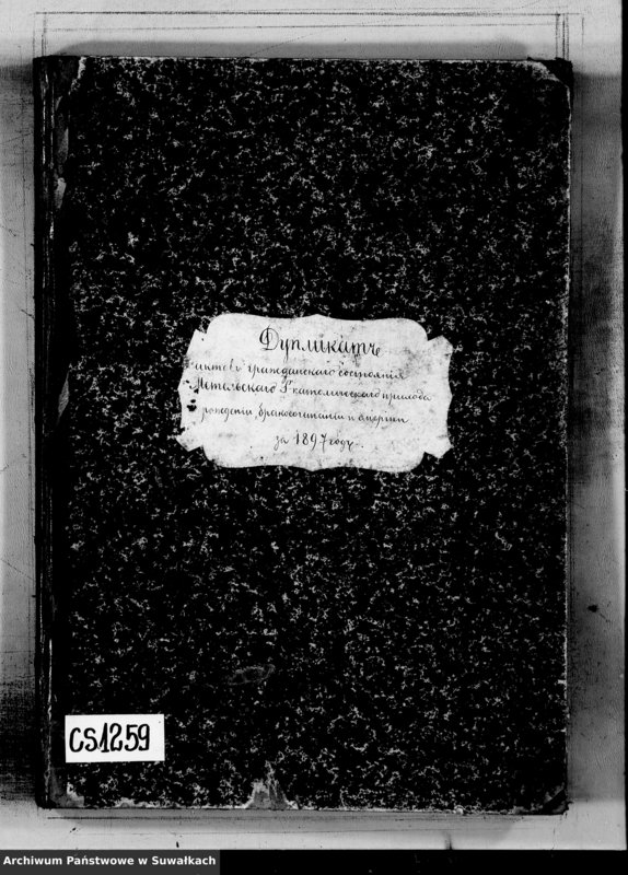 Obraz 3 z jednostki "Duplikat aktov graždanskago sostojanija Metel