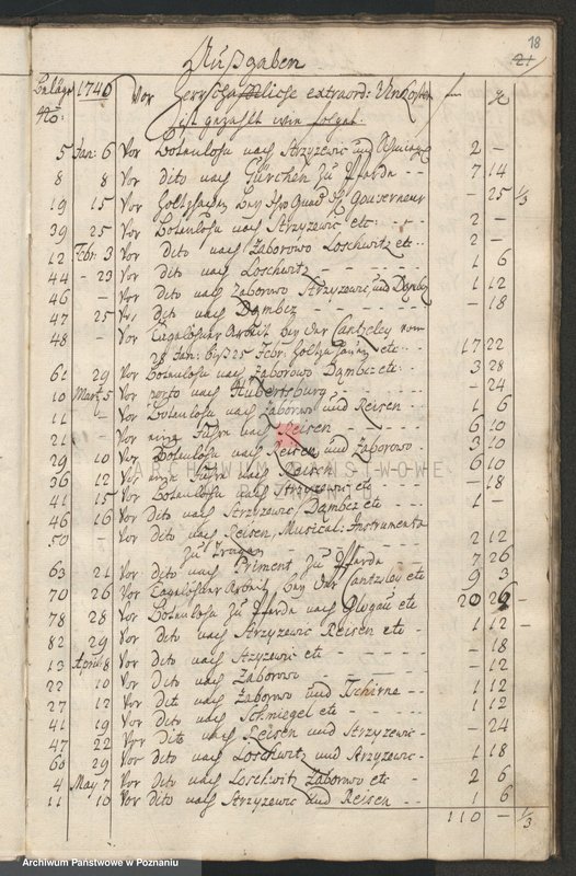 Obraz 20 z jednostki "Rechnung der Stadt Lissa; język niemiecki"