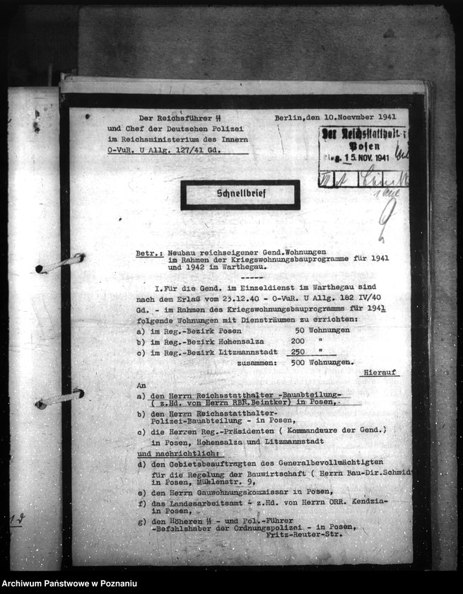 Obraz 10 z jednostki "Allgemeine Bauangelegenheiten der Gendarmerie. Erlase, Verfügungen unsw."