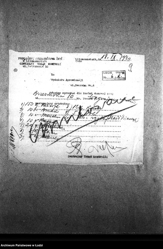 Obraz 12 z jednostki "[Kuchnia, ul. Brzezińska 10. Działalność kuchni, personel, konsumenci, kontrole]"