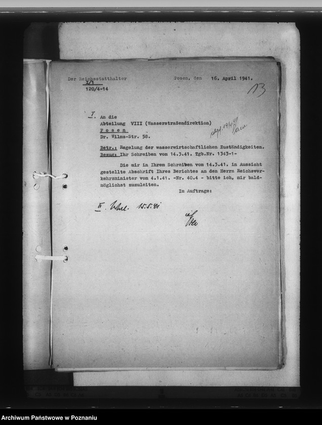 Obraz 17 z jednostki "Talsperre Dilltal (Sprawy dróg wodnych)"