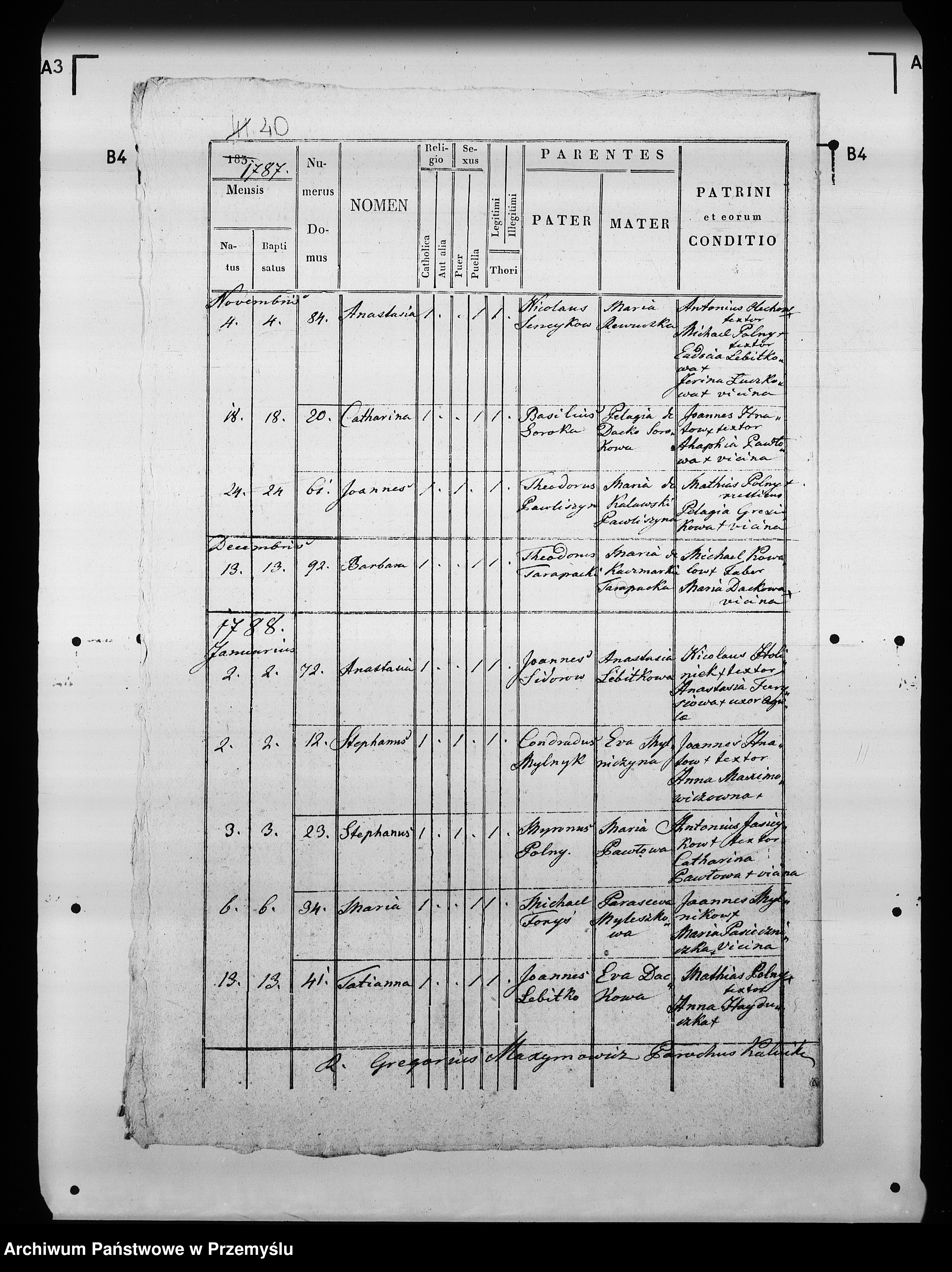 Skan z jednostki: [Kopie ksiąg metrykalnych parafii Kalników (dekanat Krakowiec)]