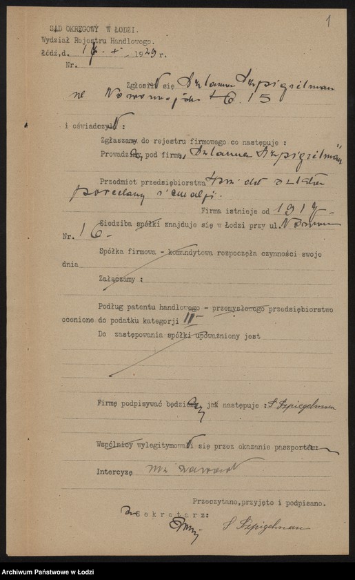 Obraz 3 z jednostki "Szlama Szpigielman – detaliczna sprzedaż szkła, porcelany i emalii"