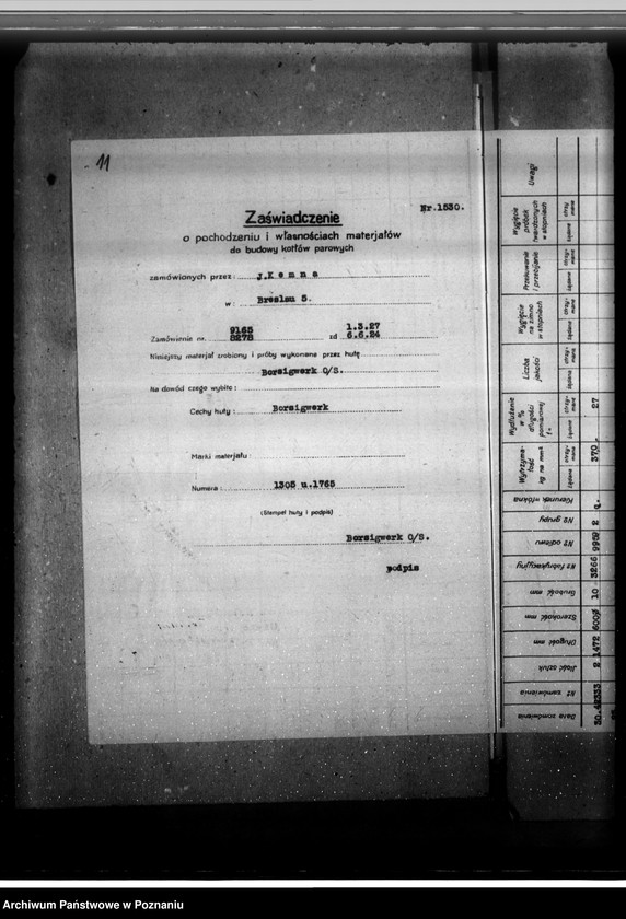 Obraz 16 z jednostki "Majętność Wonieść, pow śmigielski własność J. Wedemeyer nr woj. kotła 6265"