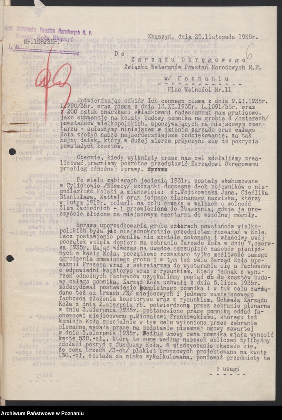 Obraz 9 z jednostki "Zbąszyń, powiat Nowy Tomyśl - akta koła."