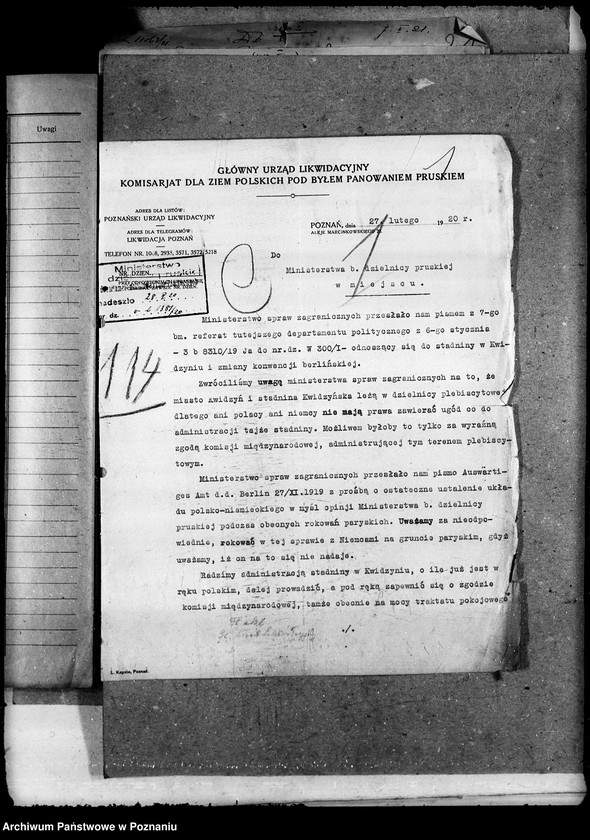 Obraz 5 z jednostki "Sprawy agrarnej reformy - Główny Urząd Likwidacyjny w Poznaniu"