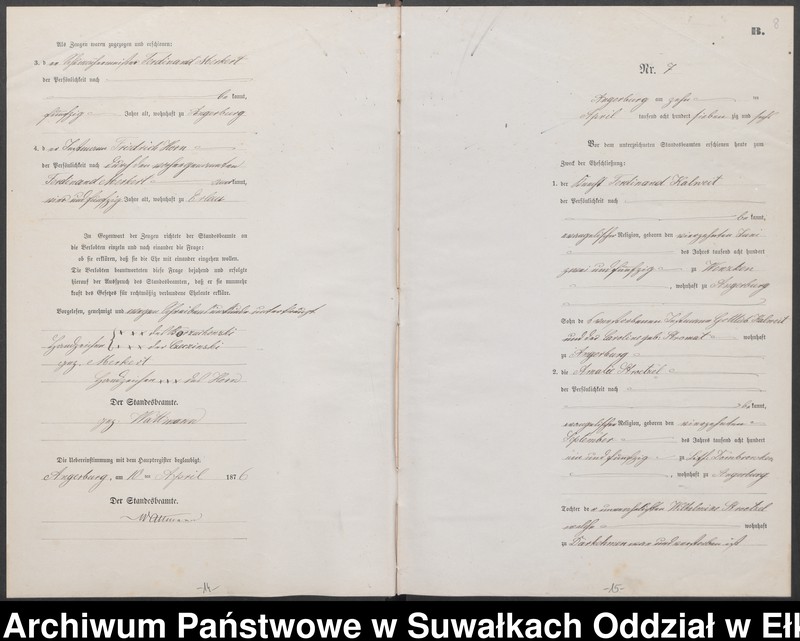 image.from.unit.number "Heiraths-Neben-Register des Preussischen Standes-Amtes Angerburg Kreis Angerburg"