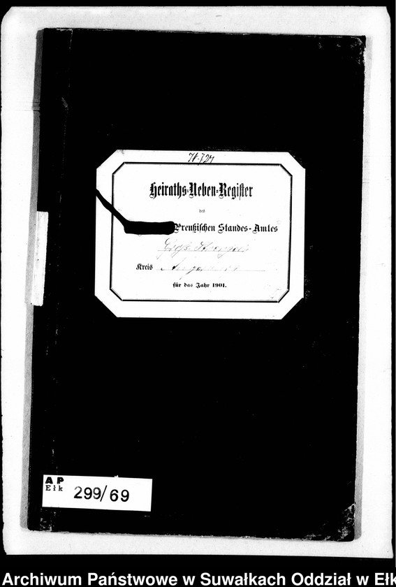 image.from.unit.number "Heiraths-Neben-Register des Preussischen Standes-Amtes Gross Strengeln Kreis Angerburg"