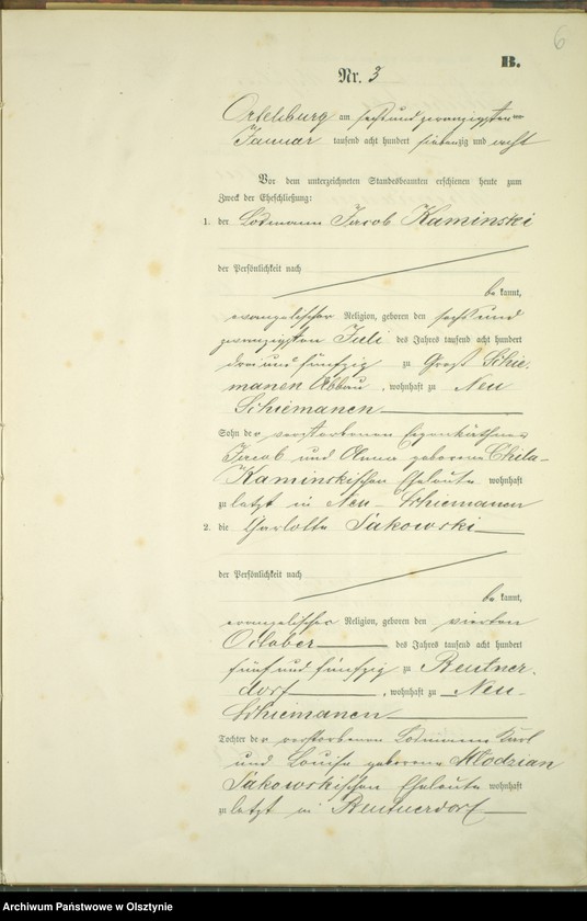 image.from.unit.number "Heiraths-Haupt Register Nr 1 - 21"