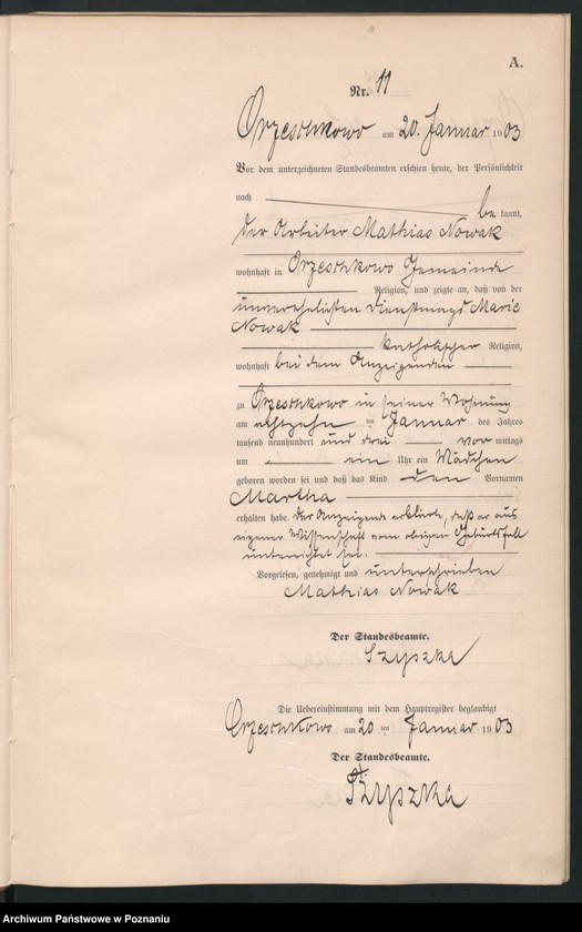 Obraz 14 z jednostki "Księga urodzeń"