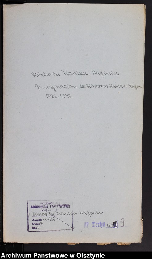 Obraz 2 z jednostki "Consignation des Kirchspiels Kahlau-Hagenau"