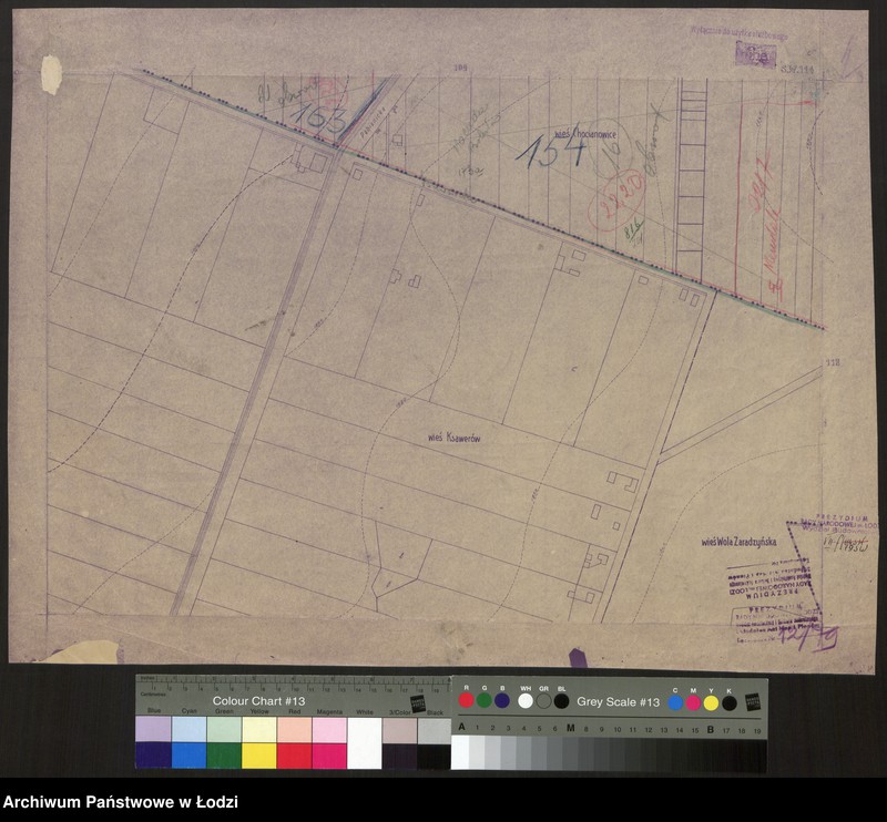 Obraz 1 z jednostki "Plan m. Łodzi 1:2000 z oznaczeniem podziału miasta na obwody i rejony spisowe. Sekcja SW114"