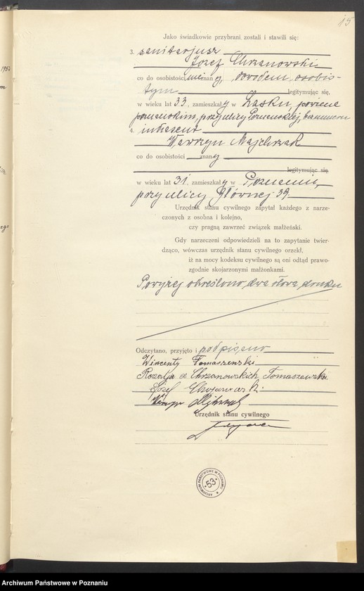 Obraz 17 z jednostki "Księga miejscowa małżeństw tom II [Rejestr główny małżeństw]"