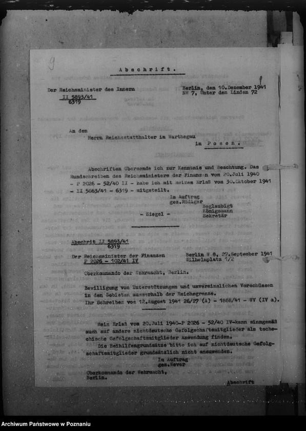 Obraz 14 z jednostki "Notstandsbeihilfen. Unterstützungen"