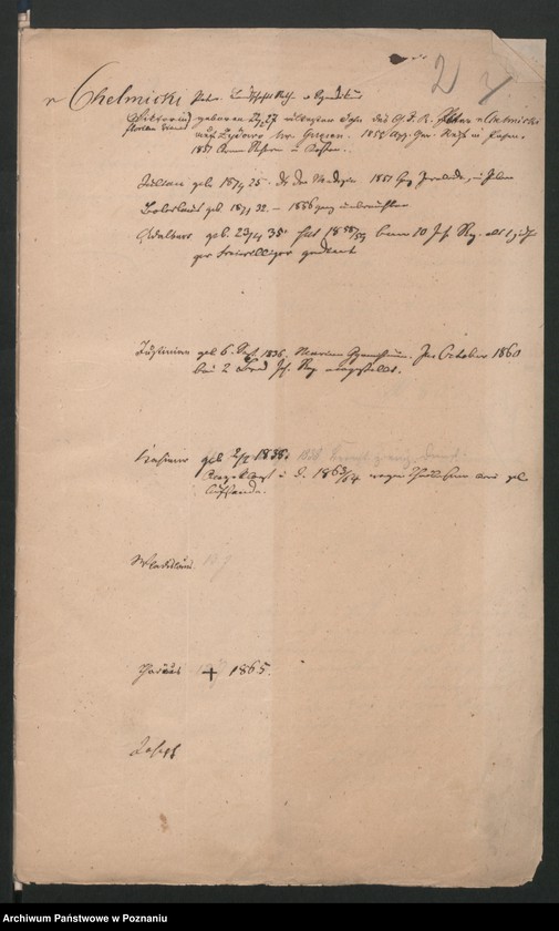 Obraz 6 z jednostki "A. betr. die Familie von Chełmicki"