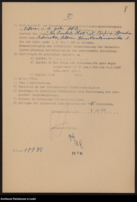 Obraz 10 z jednostki "Szajna Brucha Lubińska – The Luntsch Hat – sprzedaż kapeluszy i czapek"