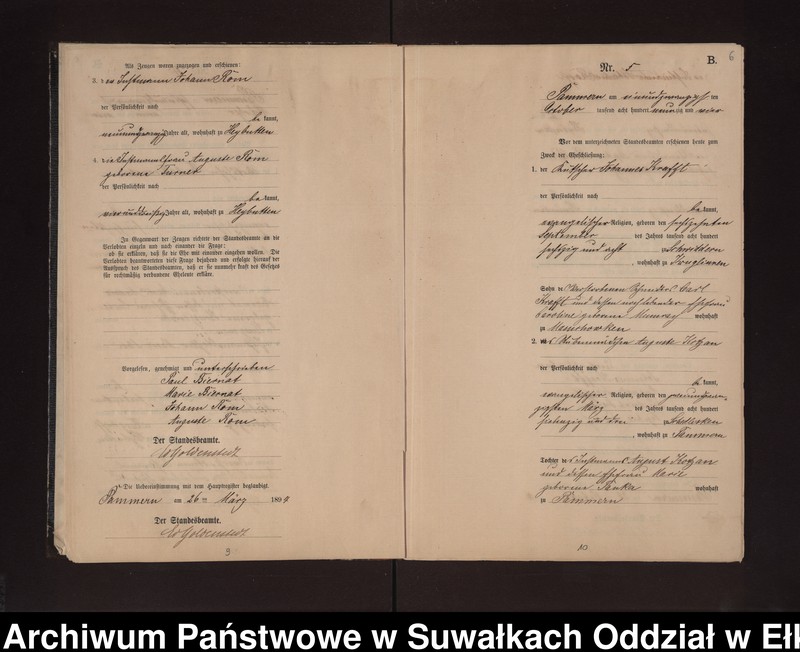 image.from.unit.number "Heiraths-Neben-Register des Preussischen Standes-Amtes Neuhoff Kreis Loetzen"