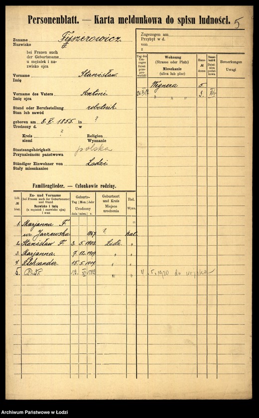 image.from.unit.number "[Spis ludności Łodzi] Fiszerman - Flaszek"