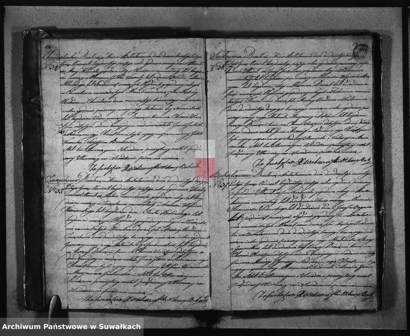 Obraz 13 z jednostki "Księga Duplikat Urodzonych Zaślubionych Zmarłych z Roku 1835 Parafij Bakałarzewskiey Przeznaczona do Archiwum Hipotecznego Powiatu Dąbrowskiego"