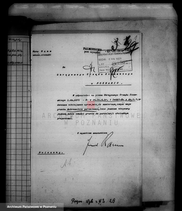 Obraz 5 z jednostki "Majątek Falmierowo powiatu wyrzyskiego przymusowy wykup Hans Ramm"