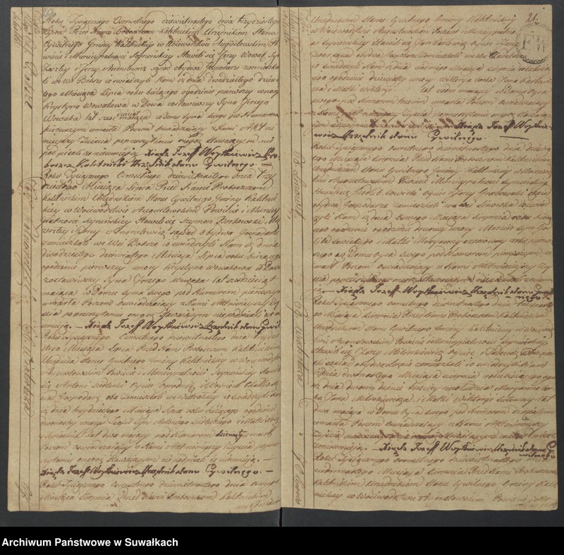 Obraz 13 z jednostki "Akta Zeszłych Gminy Kaletnickiey, od 1-go Stycznia Roku 1819 r. do ostatniego dnia Grudnia tegoż Roku"