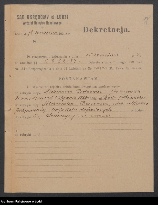 Obraz 9 z jednostki "Aleksander Piotrowicz – piwiarnia"