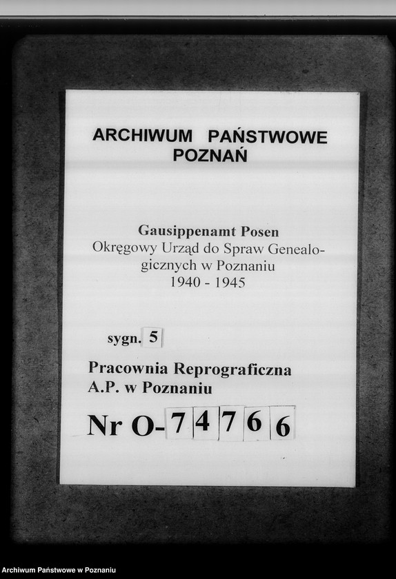 Obraz 1 z jednostki "Allgemeines betreff: Veröffentlichungen über Kreissippenämter"