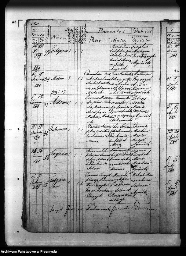 Obraz 16 z jednostki "[Kopie ksiąg metrykalnych parafii Prusiek z filią Sanoczek (dekanat Sanok)]"