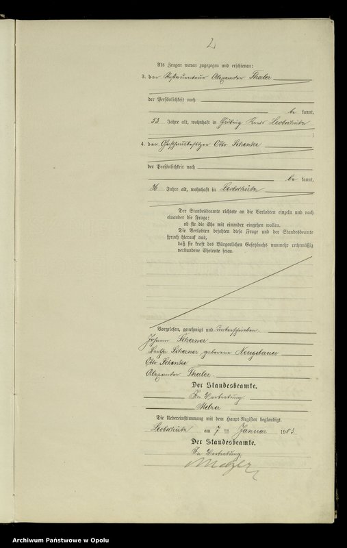 image.from.unit.number "Heiraths-Haupt-Register Standesamts Leobschütz pro 1903"