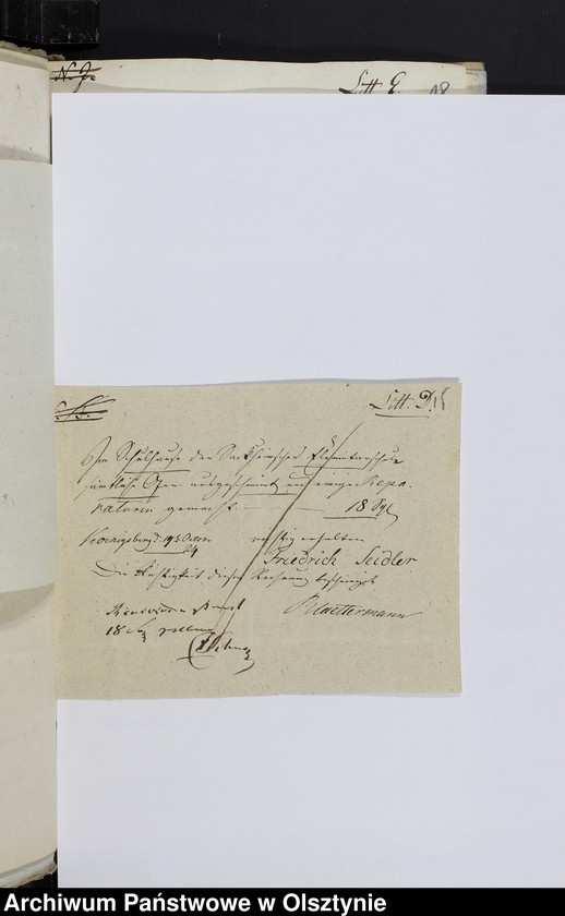 image.from.unit.number "Beläge zur Rechnung über Einnahme und Ausgabe der Litthauischen Elementar Schule auf dem Sackheim zu Königsberg"