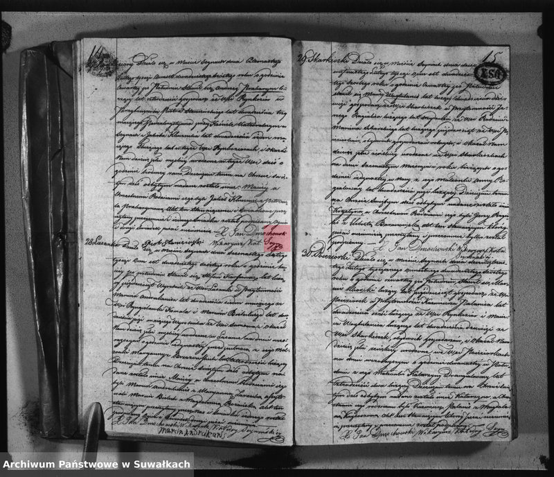 image.from.unit.number "Akta urodzonych, umarłych i zaślubionych parafij seyneńskiey w roku 1826."
