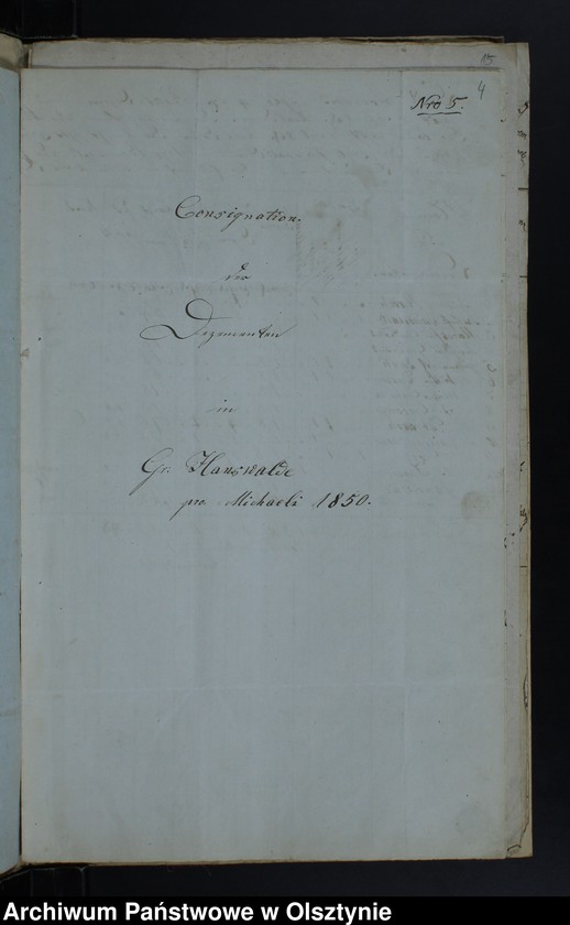 image.from.unit.number "Decems Consignation des Kirchspiels Jäskendorff"