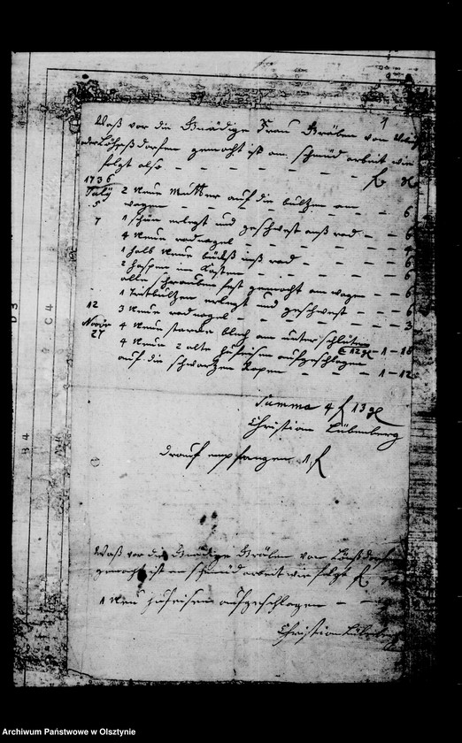 image.from.unit.number "/Schmiede-, Schlosser- u. a. Rechnungen für die Witwe Louisa Maria Gfin Lehndorff geb. v. Wallenrodt/"
